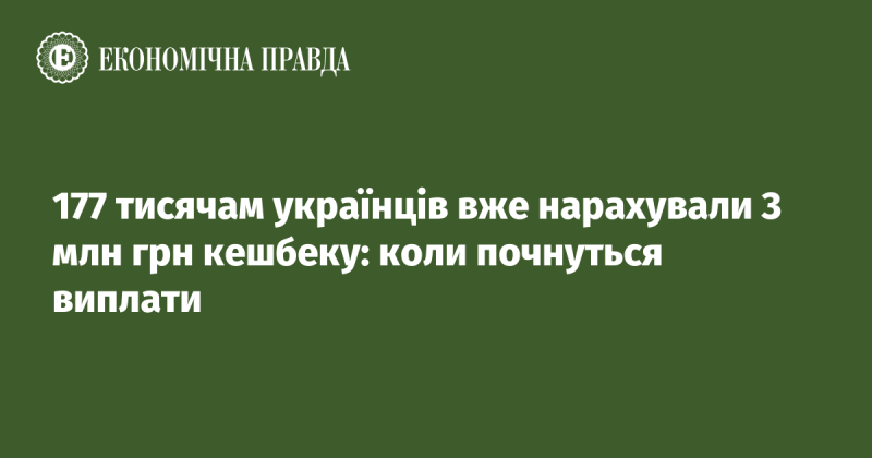 177 тисяч українців отримали 3 мільйони гривень кешбеку: коли заплановані виплати?