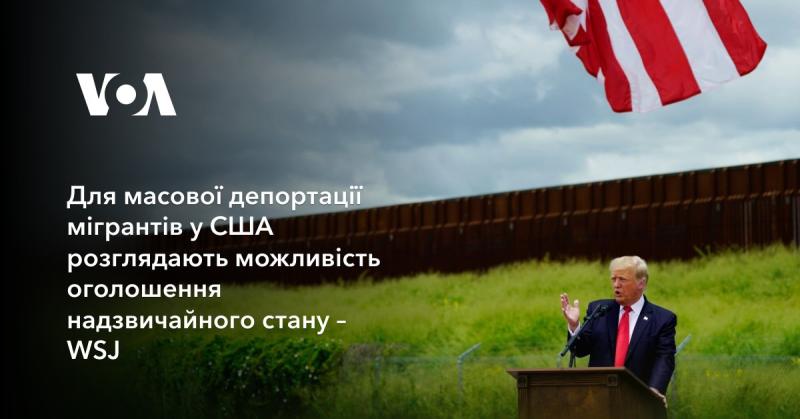 У США обговорюється варіант введення надзвичайного стану для організації масової депортації мігрантів, повідомляє WSJ.